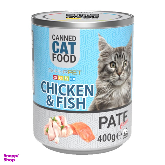 کنسرو گربه شهرپت مدل Chicken And Fish وزن 400 گرم