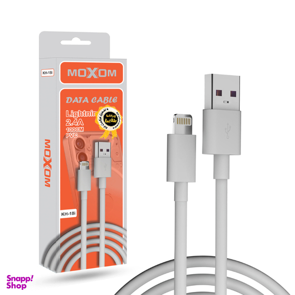 کابل شارژ 2.4 آمپر USB به Lightning موکسوم مدل KH-18i طول 1 متر