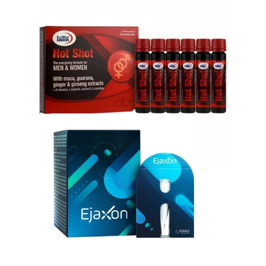 ویال خوراکی هات شات یوروویتال بسته 6 عددی و ژل ایجکسون اسپاد فارمد بسته 4 عددی