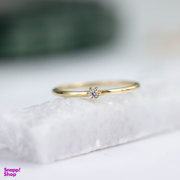 انگشتر طلا 18 عیار زنانه وی وی گلد گالری مدل هلیا 2627 سایز 54