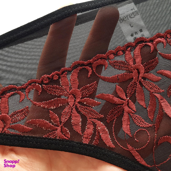 ست شورت و سوتین زنانه برتا مدل فنردار گیپور کد 4695-2020 N