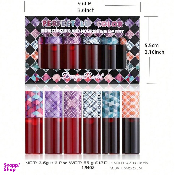تینت لب دراگون رانی مدل Perfect Lip مجموعه 6 عددی