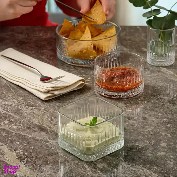 پیاله پاشاباغچه مدل الیسا مربع کد 530138 بسته 4 عددی