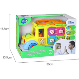 اسباب بازی موزیکال اتوبوس مدرسه هولی تویز مدل 796 Children Electric Bus Music Car