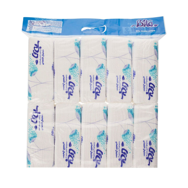 دستمال کاغذی اقتصادی 100 برگ بی تا مدل White بسته 10 عددی