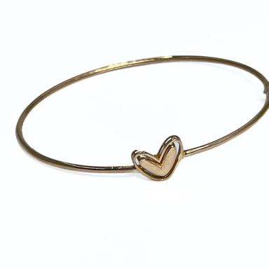 بنگل طلا 18 عیار دخترانه طرح قلب