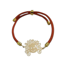 دستبند طلا 18 عیار دخترانه مدل مو فرفری کد D21055