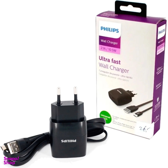 شارژر دیواری فیلیپس مدل Philips DL2310UB به همراه کابل MicroUSB