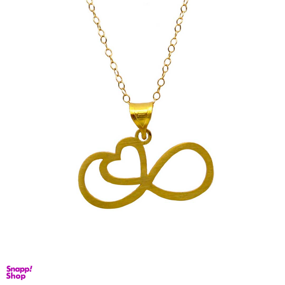 گردنبند طلا 18 عیار زنانه کاپانی طرح قلب و بی نهایت کد KN027
