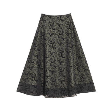 دامن زنانه برنس کد 20103 رنگ مشکی سبز