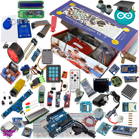 کیت آموزش الکترونیک مهندسیکا کد Arduino_gamma+70