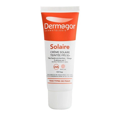 کرم ضد آفتاب رنگی درماگور مدل spf50 حجم 40 میلی لیتر