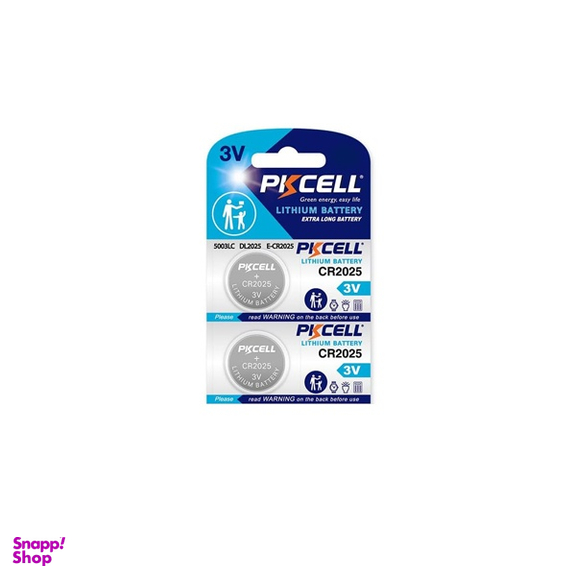 باتری سکه ای پی‌کی سل مدل CR2025 3V Lithium Manganese بسته 2 عددی