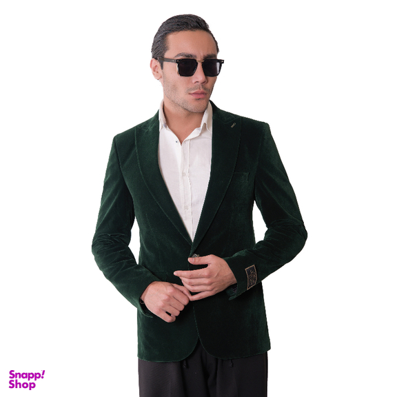 کت تک مردانه مدل مخمل رنگ سبز