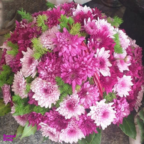 سبد گل بهاره گرد ارتفاع ۴۰ سانتی متر