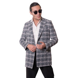 پالتو مردانه مدل چهارخانه کشمیر رنگ سبز