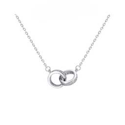 گردنبند نقره زنانه مدل دو حلقه