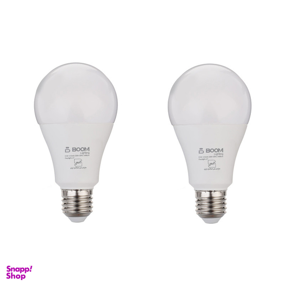 لامپ ال ای دی 15 وات بوم لایتینگ مدل حبابی پایه E27 بسته دو عددی