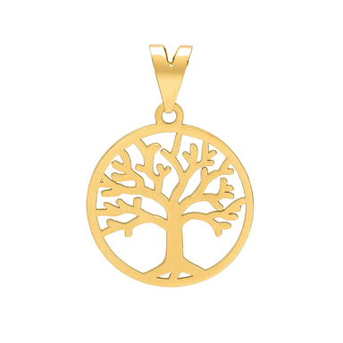 پلاک گردنبند طلا 18 عیار زنانه دیانا مدل درخت زندگی کد 77