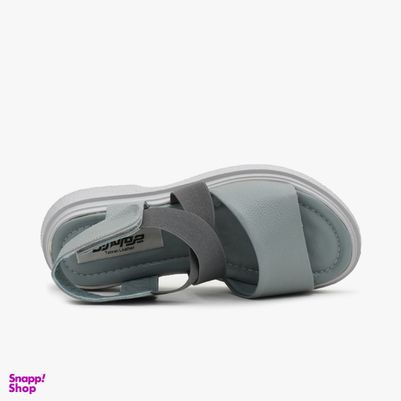 صندل زنانه چرم تهران کد A99T رنگ نقرابی