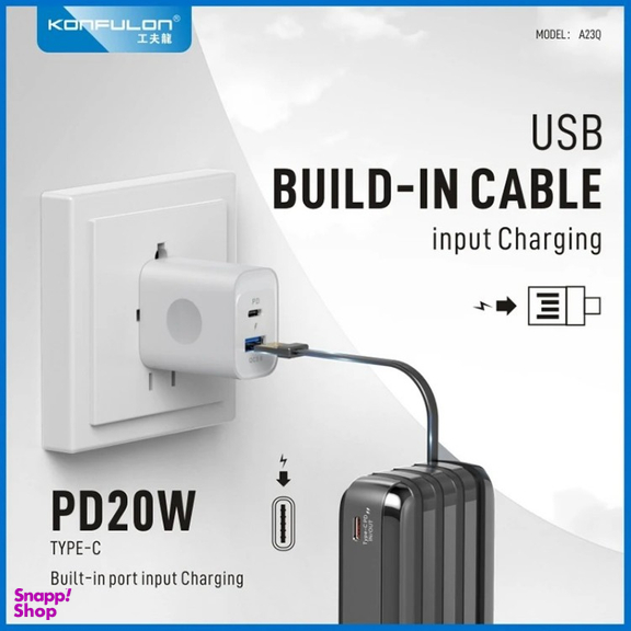 پاوربانک کانفلون مدل A23Q ظرفیت 20000 میلی آمپر ساعت