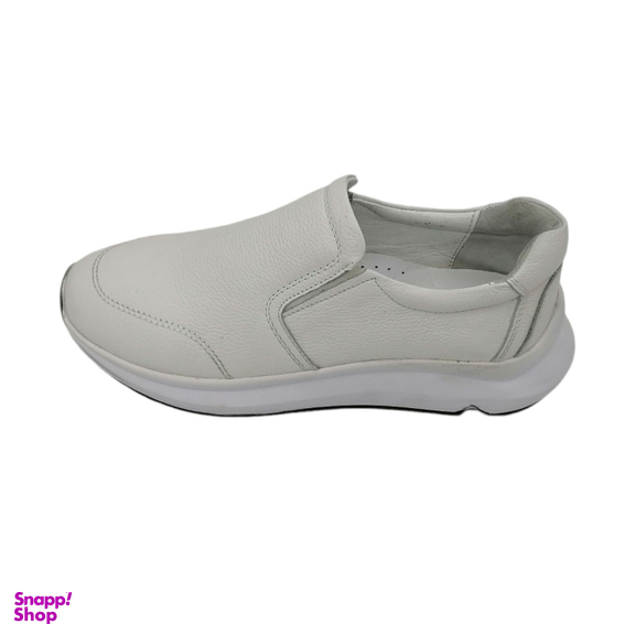 کفش طبی زنانه چرم ریباری مدل C22 رنگ سفید