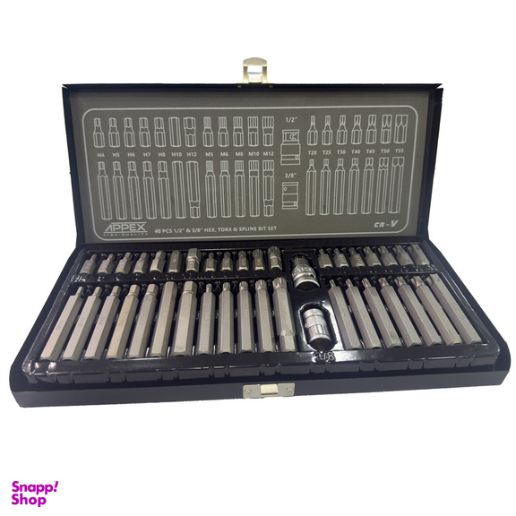 آچار بیت اپکس مدل SMT-APPEX-40PCS-APX-4060-NEW SERIES مجموعه 40 عددی
