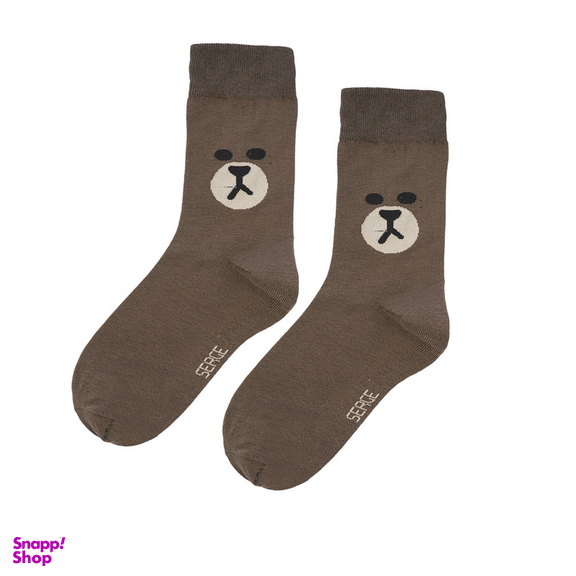 جوراب ساق بلند زنانه سرژه مدل 255159 رنگ قهوه ای تیره