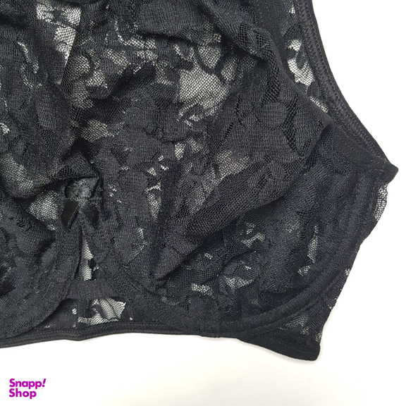 ست شورت و سوتین زنانه برتا مدل توری کد 1051M رنگ مشکی