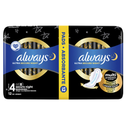 نوار بهداشتی آلویز مدل Ultra Secure Night سایز 4 بسته 12 عددی