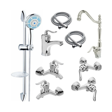 ست شیرآلات ایران گروه مدل قاجاری کد 209001 تعداد مجموعه 9 عددی