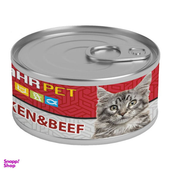 کنسرو نچرال گربه شهرپت مدل Chicken Beef وزن 120 گرم