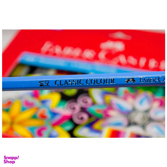 مداد رنگی 24 رنگ فابر کاستل جعبه فلزی مدل Classic