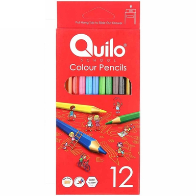 مداد رنگی 12 رنگ جعبه مقوایی کوییلو کد Q12