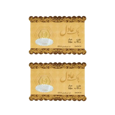 سکه گرمی 18 عیار داریم مدل عادل وزن 0.6 گرم بسته 2 عددی - 2 عدد سکه 0.3 گرمی