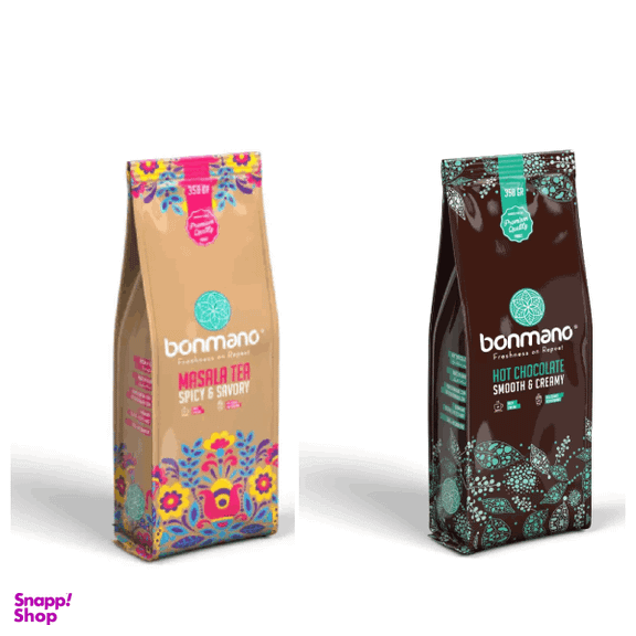 پودر چای ماسالا و هات چاکلت بن مانو مجموعه ۲ عددی