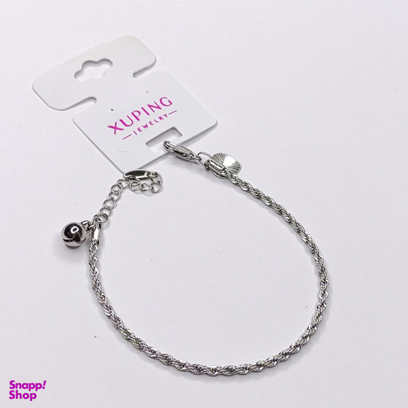 دستبند ژوپینگ زنانه مدل طنابی پیچی رنگ طلایی