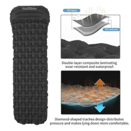 زيرانداز بادی نیچرهایک سايز 6.5cm مدل FC-12 Single Aircushion with Pillow کد Z003-P