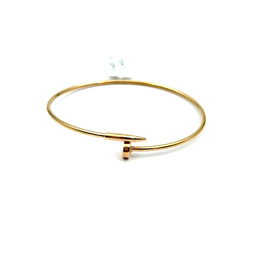 دستبند طلا 18 عیار زنانه طرح بنگل کارتیه میخ کد 1079