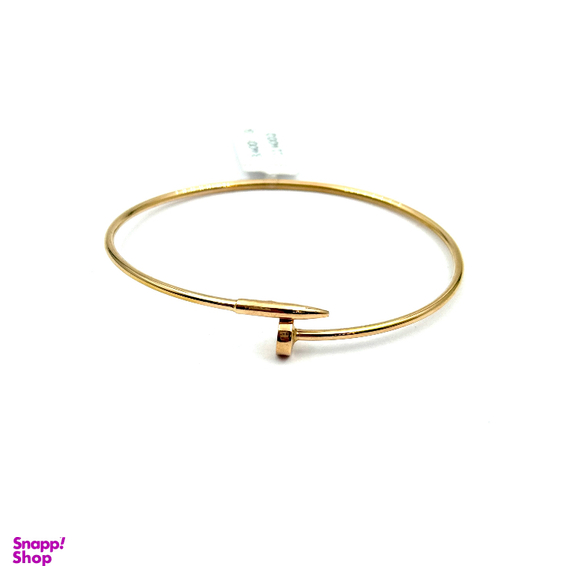 دستبند طلا 18 عیار زنانه طرح بنگل کارتیه میخ کد 1079