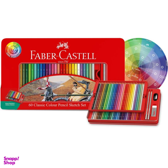 مدادرنگی 60 رنگ فلزی فابرکاستل مدل 115893 Classic