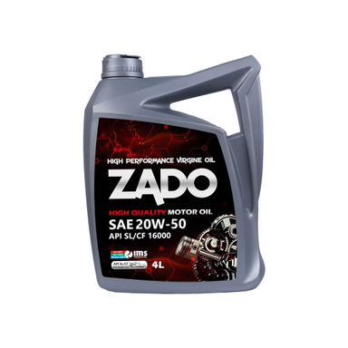 روغن موتور خودرو زادو مدل SAE 20W50-SL حجم 4 لیتر