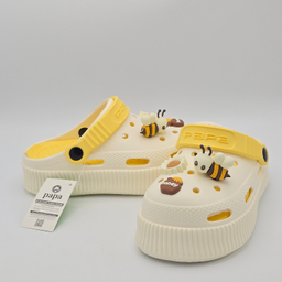 صندل بچگانه پاپا مدل کراکس کد 25335 رنگ کرم زرد