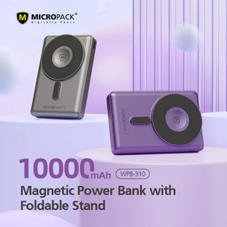 پاوربانک مغناطیسی میکروپک مدل WPB-310 20W ظرفیت 10000 میلی‌ آمپر ساعت