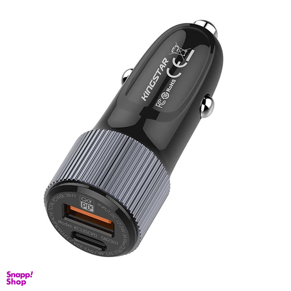 شارژر فندکی 38 وات کینگ استار مدل KC135C PD به همراه کابل USB-C