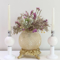 شمعدان نورهام مدل POONY-WHITE مجموعه 2 عددی