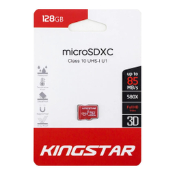 کارت حافظه microSDXC کینگ استار مدل 580X کلاس 10 استاندارد UHS-I U1 سرعت 85 مگابایت بر ثانیه ظرفیت 128 گیگابایت
