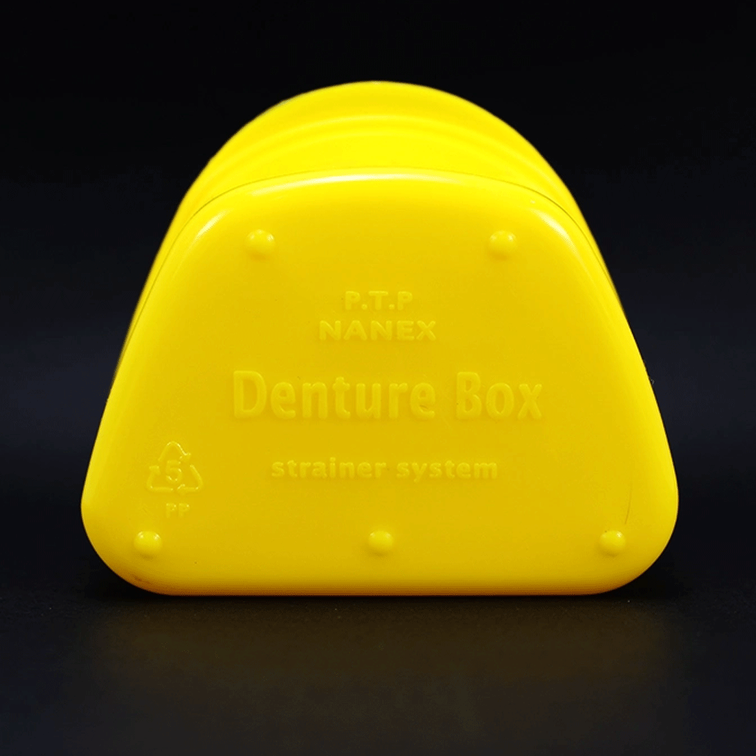 محفظه نگهداری دندان مصنوعی دکتر مید مدل DentureBox رنگ زرد