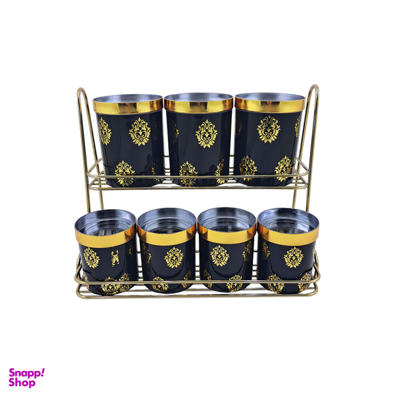 ست جا ادویه 8 پارچه رزمن طرح فلاور کد 02
