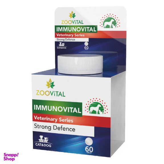 قرص مکمل تقویت سیستم ایمنی سگ و گربه زوویتال مدل immunoVital بسته 60 عددی